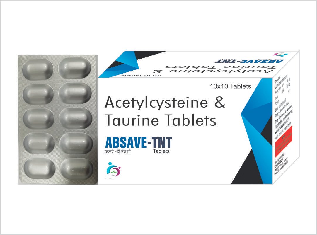 ABSAVE-TNT N-Acetylcysteine and Taurine Tablets by Adi Bilva Global Pharmaceuticals